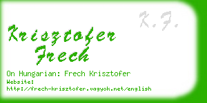 krisztofer frech business card